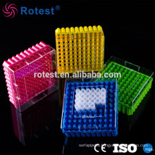 assorted colors 100-well 2ml cryovial tube box